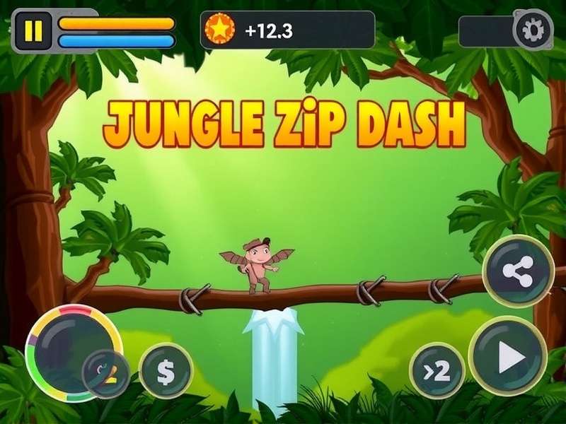 Jungle Zip Dash Game Screenshot